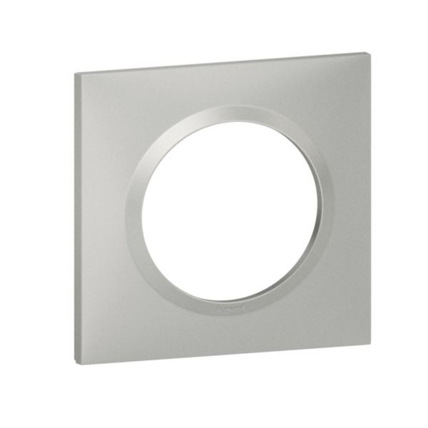 Dooxie square plate 1 position aluminum effect finish image 1