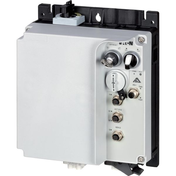 Reversing starter, 6.6 A, Sensor input 2, Actuator output 1, 400/480 V AC, AS-Interface®, S-7.4 for 31 modules, HAN Q4/2, with manual override switch image 14