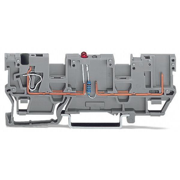 1-conductor/1-pin component carrier terminal block;with 2 jumper posit image 1