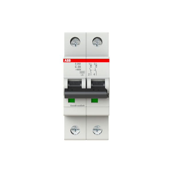 S202-C25 MTB Miniature Circuit Breaker - 2P - C - 25 A image 2