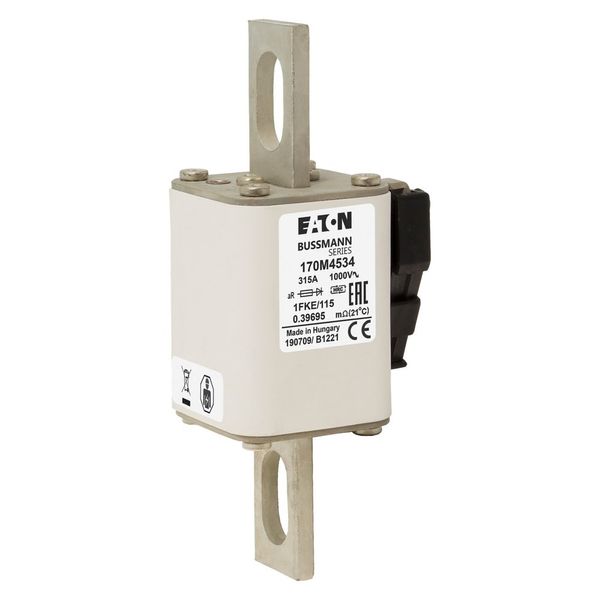 Fuse-link, high speed, 315 A, AC 1000 V, size 1, 51 x 68 x 102 mm, aR, IEC, single indicator image 11