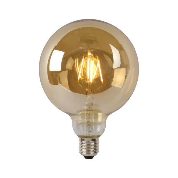 Lucide G125 - Filament bulb - Ø 12,5 cm - LED Dim. - E27 - 1x8W 2700K - Amber image 1