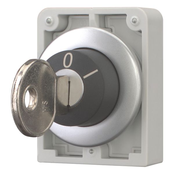 Key-operated actuator, Flat Front, maintained, 2 positions, MS3, Key withdrawable: 0, Metal bezel image 9
