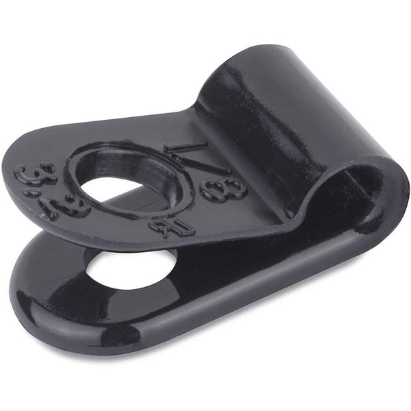 N6NY-012-0-C CABLE CLAMP BLK PLAIN EDGE .75 DIA image 1