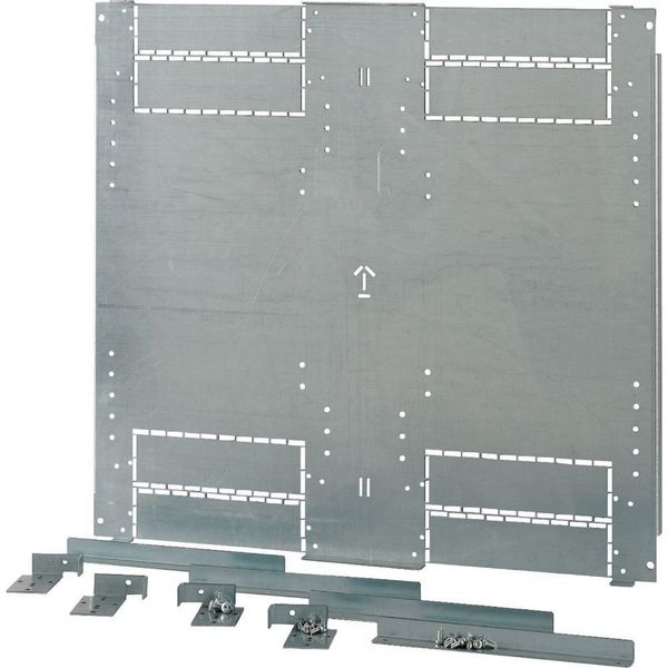 Mounting plate, 2xNZM4, 3p,withdrawable unit,W=800mm image 5