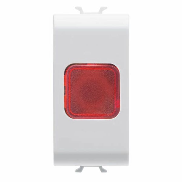 SINGLE INDICATOR LAMP - RED - 1 MODULE - GLOSSY WHITE - CHORUSMART image 2