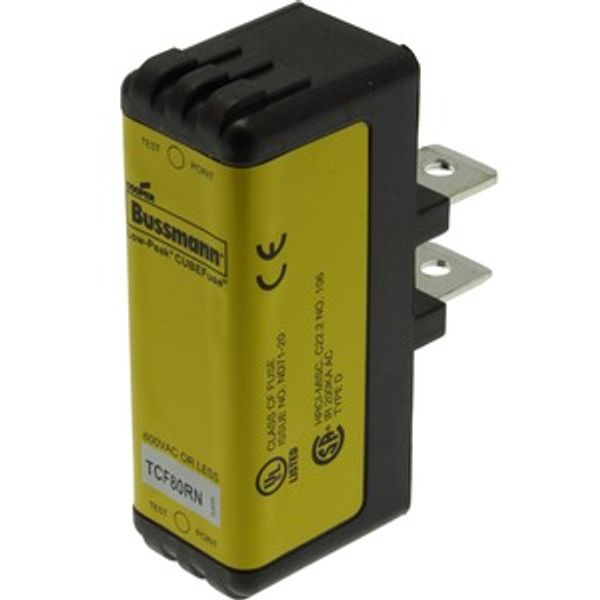 Fuse-link, low voltage, 60 A, AC 600 V, DC 300 V, 26 x 29 x 55 mm, CF, J, 1P, UL, CSA, time-delay, non-indicating image 12