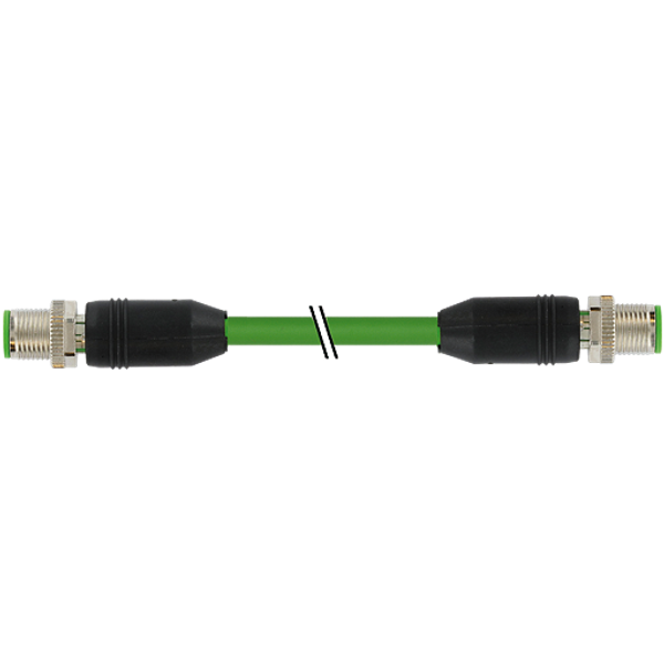 M12 male 0°/M12 male 0° D TPE 22AWG SF/UTP CAT5e gn . ITC/PLTC 17m image 1