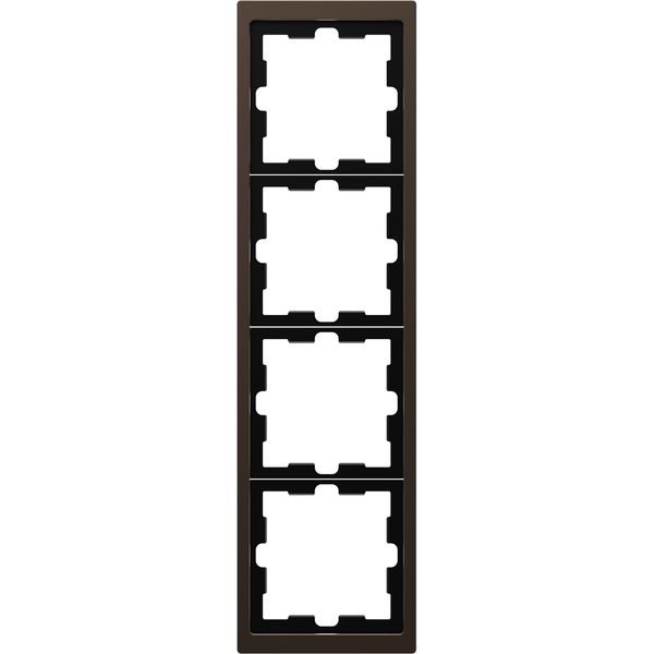 D-Life metal frame, 4-gang, mocca metallic image 3