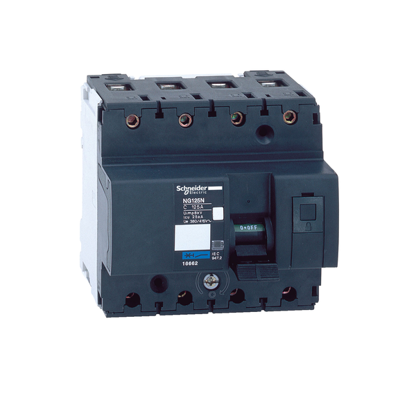 Miniature circuit-breaker, Acti9 NG125N, 4P, 80 A, C curve, 25 kA (IEC 60947-2) image 4