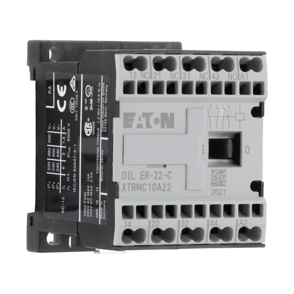 Contactor relay, 230 V 50 Hz, 240 V 60 Hz, N/O = Normally open: 2 N/O, N/C = Normally closed: 2 NC, Spring-loaded terminals, AC operation image 18