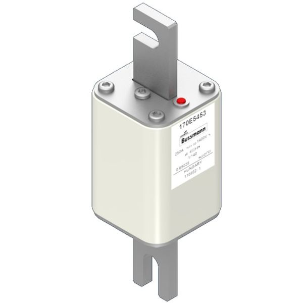 Fuse-link, high speed, 250 A, AC 1400 V, special DIN 1, aR, DIN, IEC, visual indicator image 2