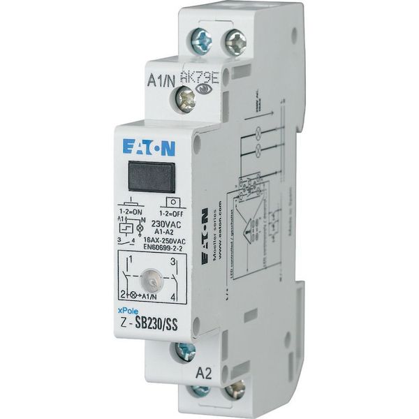 Impulse relay +LED, 230AC, 2S, 16A, 50Hz, 1SU image 4