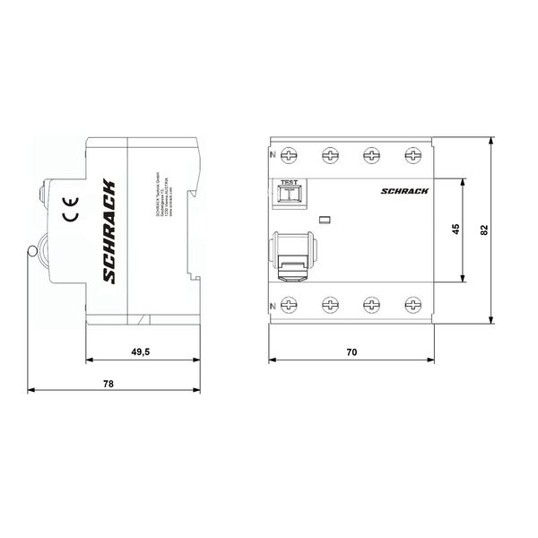 Residual Current Circuit Breaker 10kA, 25A, 4-pole, 300mA image 8