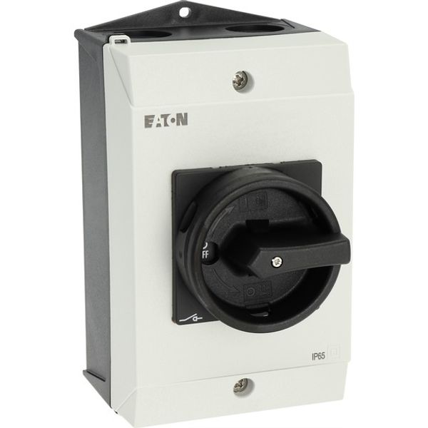 Main switch, P1, 25 A, surface mounting, 3 pole, STOP function, With black rotary handle and locking ring, Lockable in the 0 (Off) position image 11