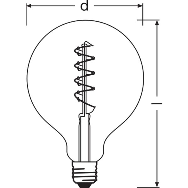 Vintage 1906 LED CLASSIC Globe Dimmable 4W 820 Gold E27 image 12