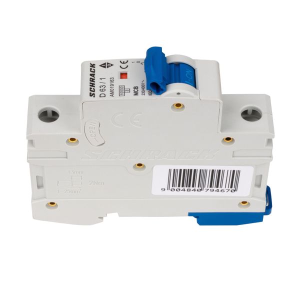 Miniature Circuit Breaker (MCB) AMPARO 10kA, D 63A, 1-pole image 4