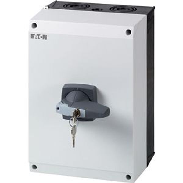 Switch-disconnector, DMM, 125 A, 3 pole, with grey knob, cylinder lock, in CI-K5 enclosure image 2