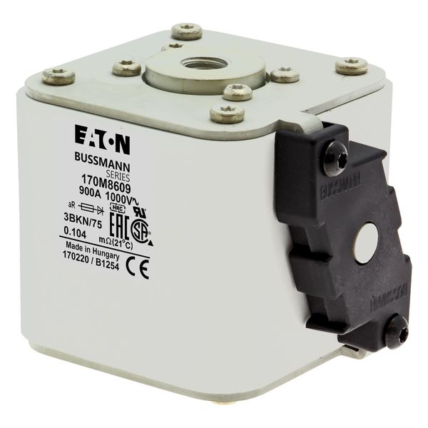 Fuse-link, high speed, 900 A, AC 1000 V, size 3, 74 x 92 x 76 mm, aR, IEC, UL, single indicator image 5