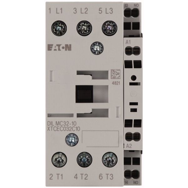 Contactor, 3 pole, 380 V 400 V 15 kW, 1 N/O, 24 V 50 Hz, AC operation, Spring-loaded terminals image 2