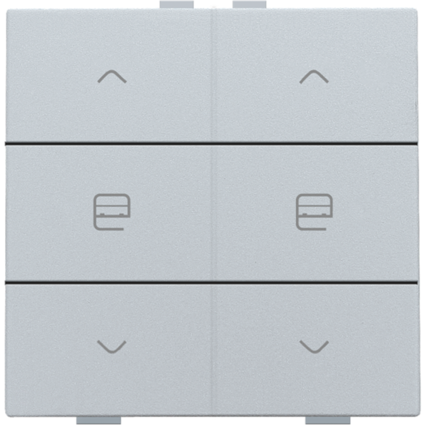 Double push button for Niko Home Control, sterling coated image 2