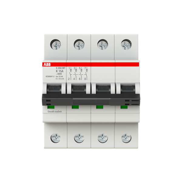 S204MT-K15 Miniature Circuit Breakers MCBs - 4P - K - 15 A image 4