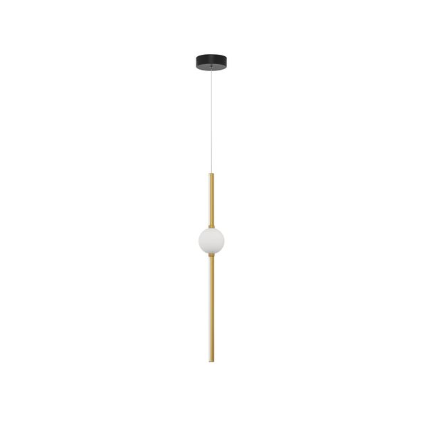 Black & Gold Aluminium Opal Glass LED 19 Watt 230 Volt 1131Lm 3000K IP20 D: 12 H: 120 cm Adjustable Height image 1