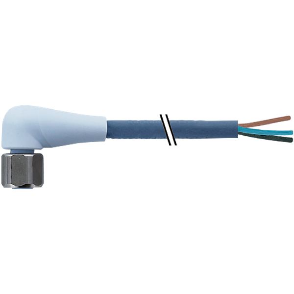 M12 fem. 90° A with cable F&B Pro TPE-S 5x0.34 bu UL rob+dragch 2m image 1