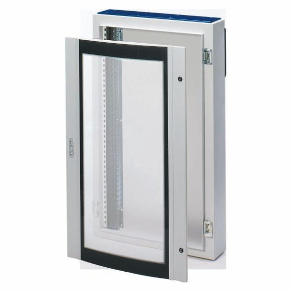 CVX DISTRIBUTION BOARD 160E - SURFACE-MOUNTING - 600x800x180 - IP55 - WITH FLAT GLASS DOOR - WITH EXTRACTABLE FRAME- GREY RAL7035 image 2