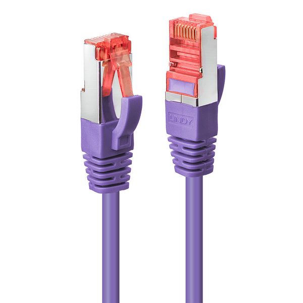 5m Cat.6 S/FTP Network Cable, Purple RJ45, M/M, 250MHz, Copper, 27AWG image 1