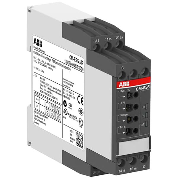 CM-ESS.MP Voltage monitoring relay 2c/o, B-C=3-600VRMS, 24-240VAC/DC image 1