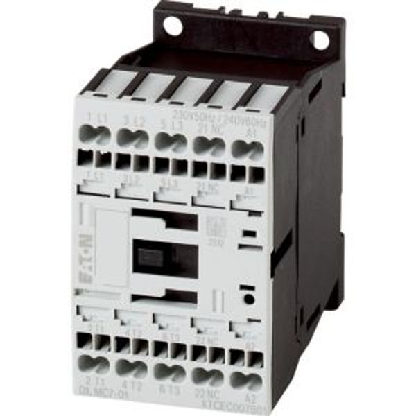 Contactor, 3 pole, 380 V 400 V 3 kW, 1 NC, 230 V 50/60 Hz, AC operation, Spring-loaded terminals image 5