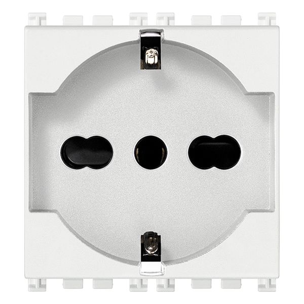 2P+E 16A universal outlet white image 1