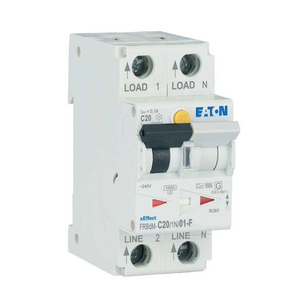 Digital RCD/MCB combination, 20 A, 100 mA, MCB trip characteristic: C, 1p+N, RCD trip characteristic: F image 8