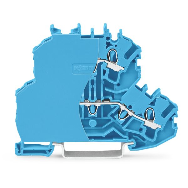 Double-deck terminal block Through/through terminal block with end pla image 1