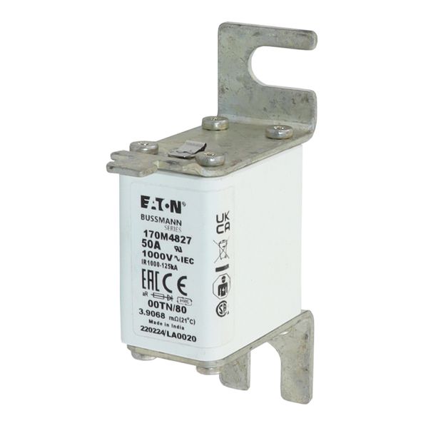 Fuse-link, high speed, 32 A, AC 1000 V, size 00, 30 x 47 x 98 mm, aR, DIN, IEC, type T indicator image 5