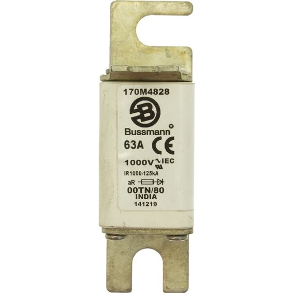 Fuse-link, high speed, 80 A, AC 1000 V, size 00, 30 x 47 x 98 mm, aR, DIN, IEC, type T indicator image 2