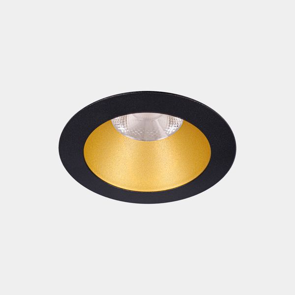 Downlight Play Deco Symmetrical Round Fixed 17.7W LED warm-white 3000K CRI 90 33.6º ON-OFF Black/Gold IP54 1554lm image 1