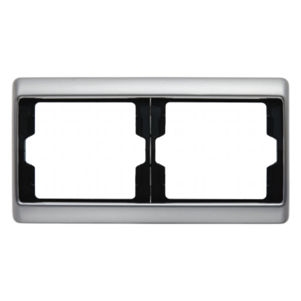 Frame 2gang horizontal Arsys stainless steel image 1