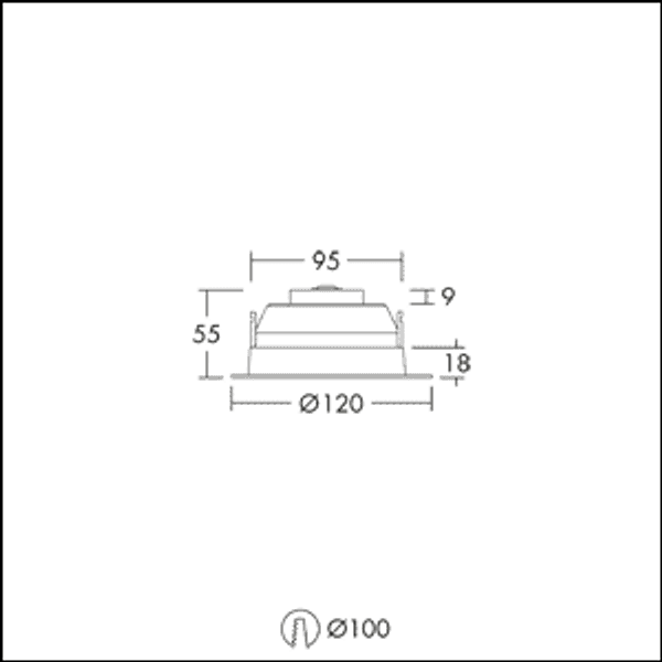 Recessed LED downlight AMY VARIO 100 LED DL 700 830/35/40 image 5