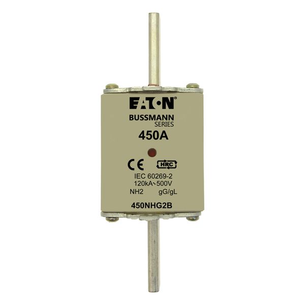 Fuse-link, low voltage, 450 A, AC 500 V, NH2, gL/gG, IEC, dual indicator image 7