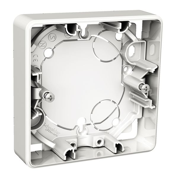 Exxact surface mounted box 1-gang low (21mm) white image 3