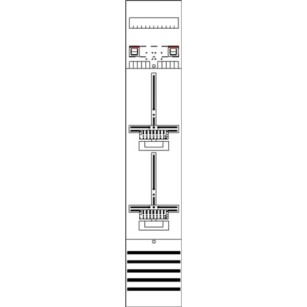 DF19Q2 Meter panel, Field width: 1, Rows: 0, 1350 mm x 250 mm x 160 mm, IP2XC image 17