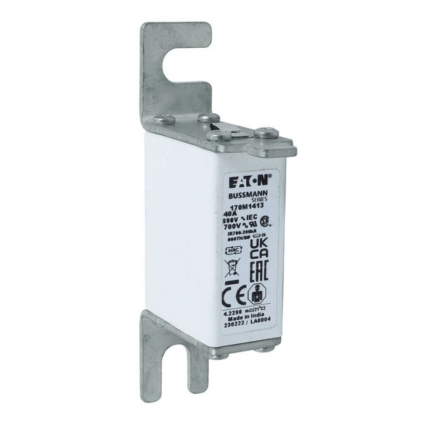 Fuse-link, high speed, 40 A, AC 690 V, DIN 000, gR, DIN, IEC, single indicator, live gripping lugs image 20