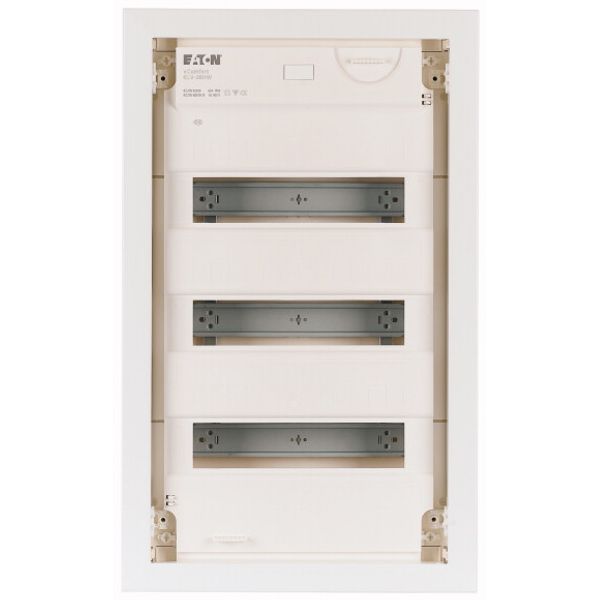 Hollow wall compact distribution board, 3-rows, super-slim sheet steel door image 2