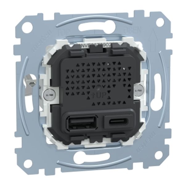 USB charger insert 2,4 A type A+C image 1