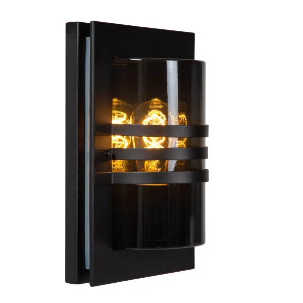 Lucide PRIVAS - Wall light Outdoor - 1xE27 - IP44 - Black image 1