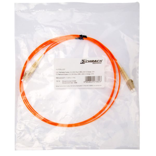 FO Patchcord Duplex LC/LC,50/125æm OM2, LS0H-3, orange, 2.0m image 4