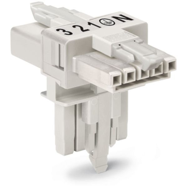 T-distribution connector 5-pole Cod. A white image 2