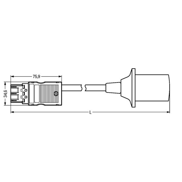 pre-assembled adapter cable Eca Plug/Lamp socket E 27 black image 5